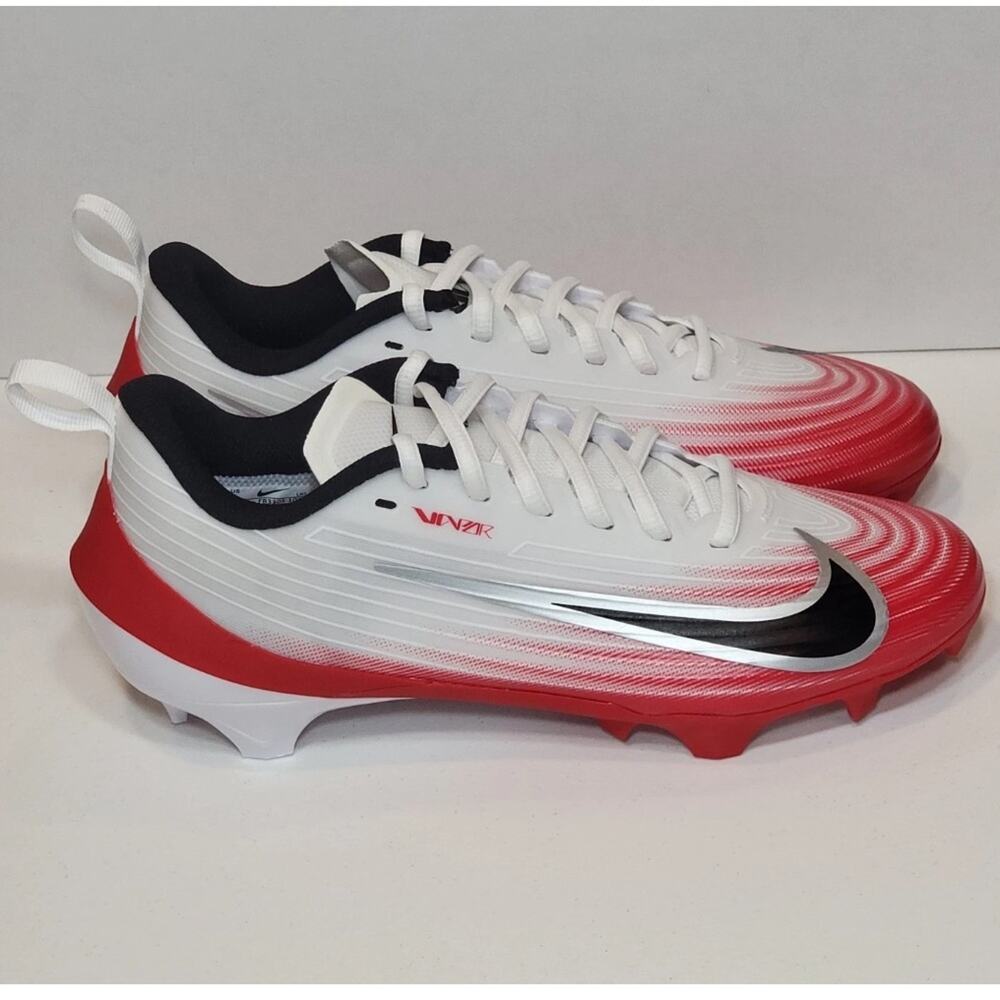 Nike Vapor Speed 3 Men's Football Cleats White Red Size 8 HM8849-102